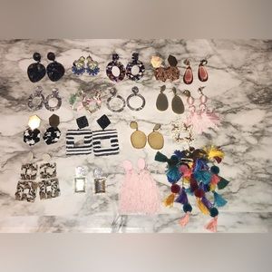 18 Earring Jewelry Costume Lot